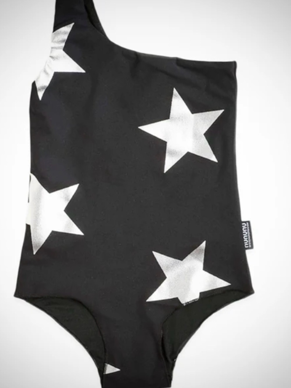 nununu Black One-Shoulder Star Print Swimsuit